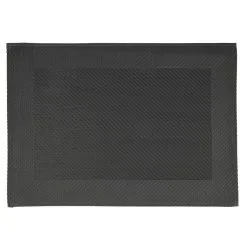 APS PVC Placemat Fine Band Frame Black (Pack Of 6) - GL610