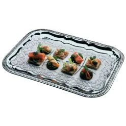APS Semi-Disposable Party Tray 410 X 310mm Chrome - T751