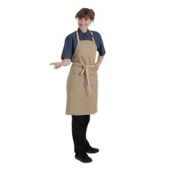 Chef Works Urban Austin Denim Bib Apron Natural - BB007