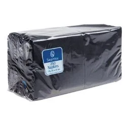 *Non-Branded Cocktail Napkins Black 250mm (Pack Of 2000) - CB666