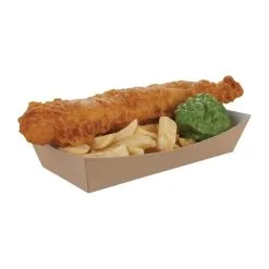 Colpac Compostable Kraft Food Trays Large 220mm (Pack Of 250) - FA364