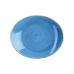 Churchill Cornflower Blue Oval Coupe Plate 19.2cm (12 Pack) - BH664CF