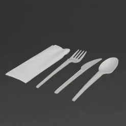 Vegware Individually Wrapped Compostable Cutlery Sets (Pack Of 250) - DE932