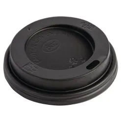 Fiesta Disposable Coffee Cup Lids Black 225ml / 8oz (Pack Of 50) - CW715