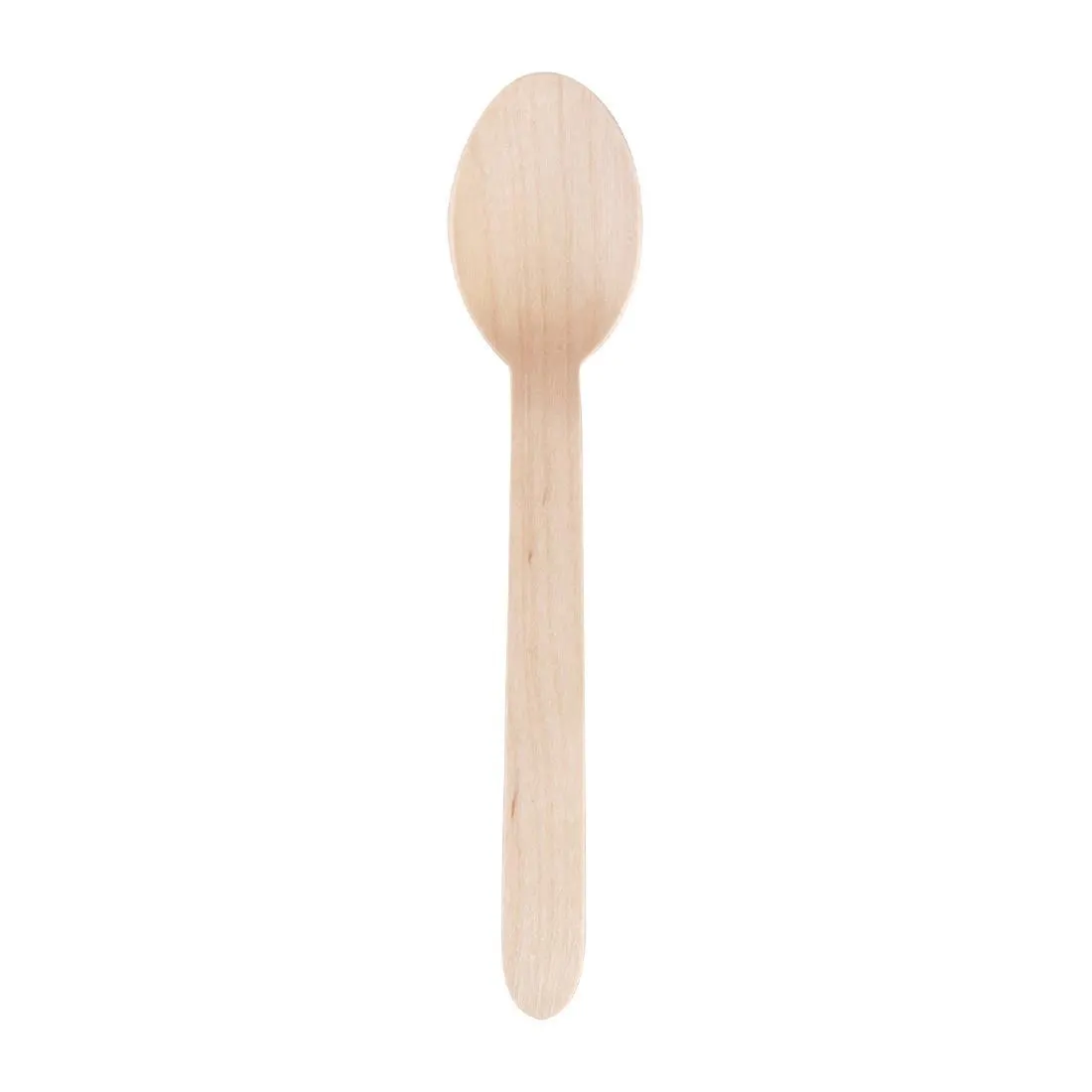 Fiesta Green Biodegradable Disposable Wooden Dessert Spoons (Pack Of 100) - CD904 3 Fiesta Green Biodegradable Disposable Wooden Dessert Spoons (Pack Of 100) - CD904