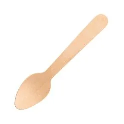 Fiesta Green Biodegradable Wooden Teaspoons (Pack Of 100) - DK398