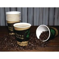 Fiesta Green Compostable Coffee Cups Single Wall 340ml / 12oz (Pack Of 50) - DS059 -Kitchenware Outlet fiesta green compostable coffee cups single wall 340ml 12oz pack of 50 ds059 116189 p5B25D