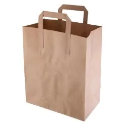 Fiesta Green Recycled Brown Paper Carrier Bags Small (Pack Of 250) - CS351