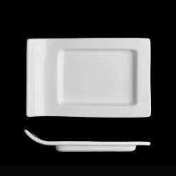 Fortessa FSW Kyoto Pass Plate 1 Compartment (24 Pack) - BK174