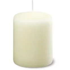 Bolsius Ivory Pillar Short 3inch Candle (Pack Of 12) - CR448