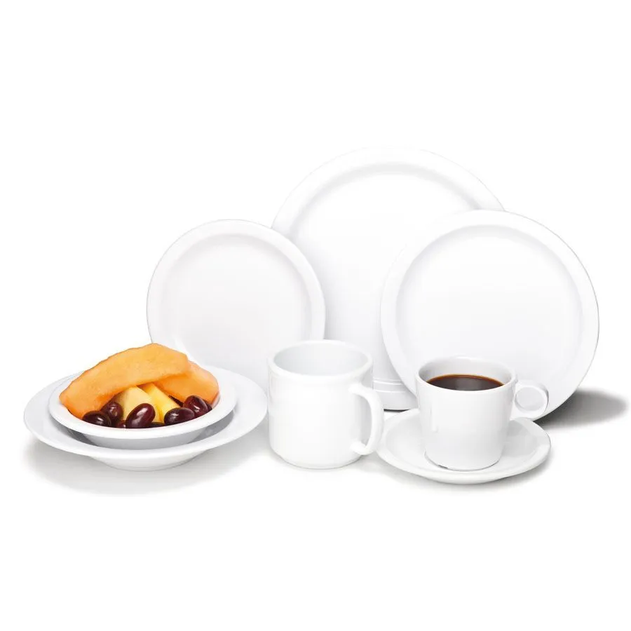 Mirage Melamine White Plate 18.5cm 7.5 Inch (48 Pack) - BC603W 4 Mirage Melamine White Plate 18.5cm 7.5 Inch (48 Pack) - BC603W - Image 2