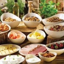 Churchill Moonstone Bowl Oval White 14.3 X 17.1cm 56.75cl (12 Pack) - BC520