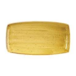 Churchill Mustard Seed Yellow Oblong Plate 35cm X 18.5cm (6 Pack) - BH662MU