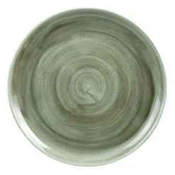 Churchill Patina Burnished Green Coupe Plate 12.75 Inch (6 Pack) - BJ936