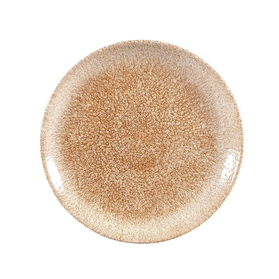 Churchill Raku Garnet Orange Coupe Plate (12 Pack) - BK081 3 Churchill Raku Garnet Orange Coupe Plate (12 Pack) - BK081