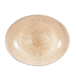 Churchill Raku Garnet Orange Oval Coupe Plate (12 Pack) - BK086