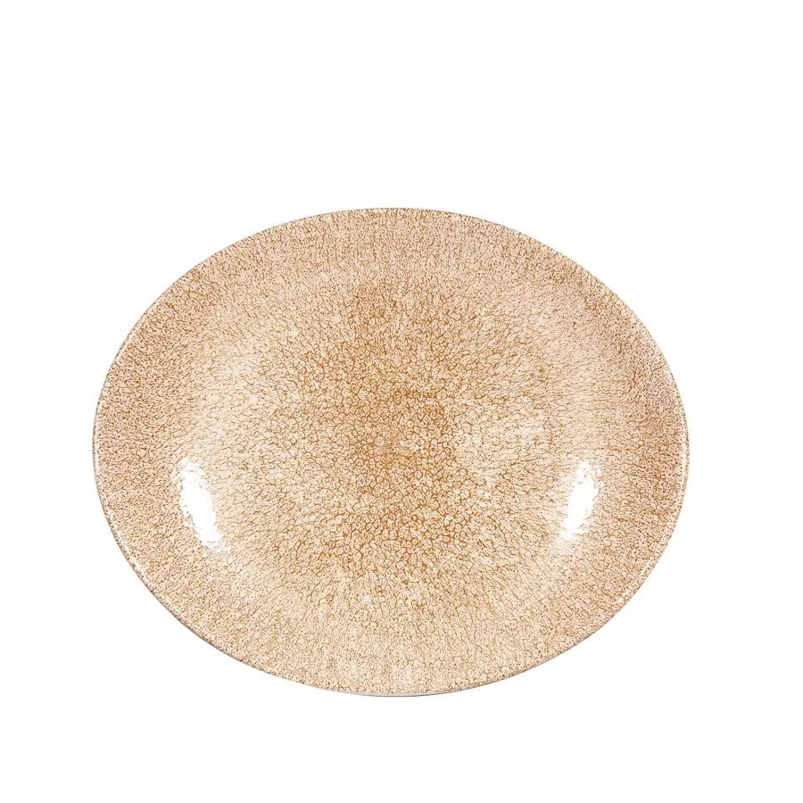 Churchill Raku Garnet Orange Oval Coupe Plate (12 Pack) - BK087 3 Churchill Raku Garnet Orange Oval Coupe Plate (12 Pack) - BK087