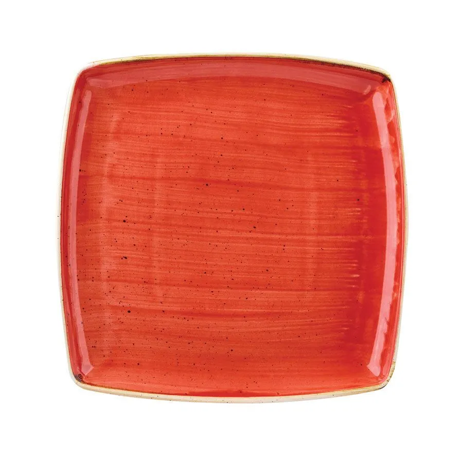 Churchill Stonecast Berry Red Square Plare 10 Inch (6 Pack) - BH663RE 3 Churchill Stonecast Berry Red Square Plare 10 Inch (6 Pack) - BH663RE