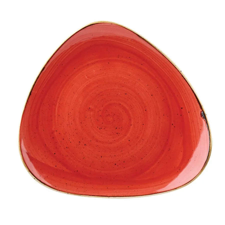Churchill Stonecast Berry Red Triangle Plate 12 Inch (6 Pack) - BH657RE 3 Churchill Stonecast Berry Red Triangle Plate 12 Inch (6 Pack) - BH657RE