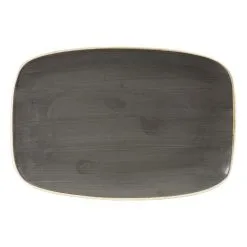 Churchill Stonecast Grey Oblong Chefs Plate No. 9 (6 Pack) - BK917