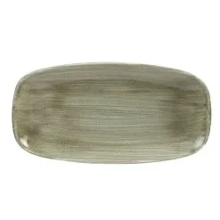 Churchill Stonecast Patina Green 11 Inch Oblong Plate (12 Pack) - BJ949