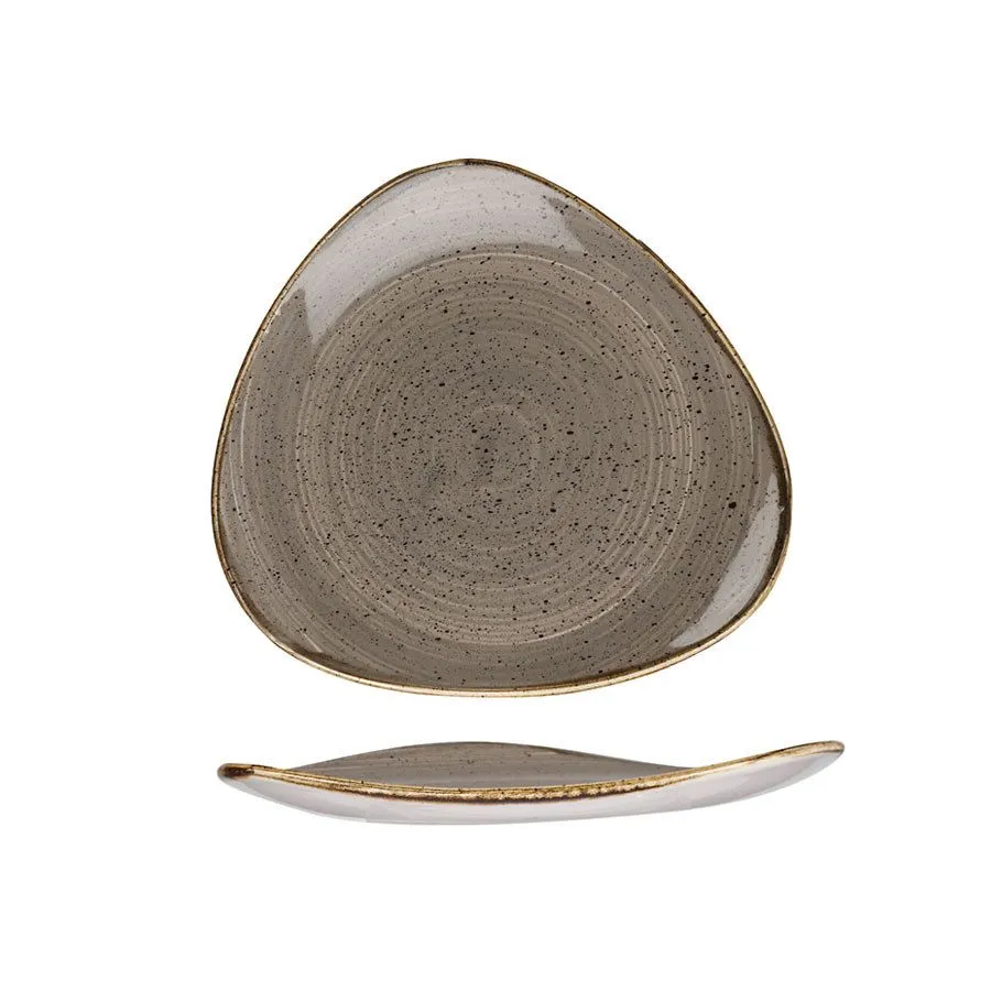 Churchill Stonecast Peppercorn Grey Triangle Plate 26.5cm (12 Pack) - BH658PG 3 Churchill Stonecast Peppercorn Grey Triangle Plate 26.5cm (12 Pack) - BH658PG