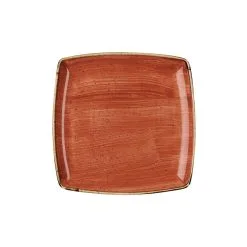 Churchill Stonecast Spiced Orange Deep Sq Plt 26.8cm (6 Pack) - BH663SO