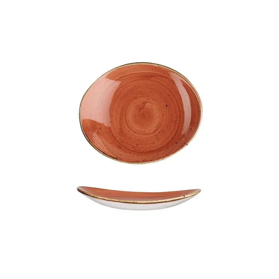 Churchill Stonecast Spiced Orange Oval Plate 19.7cm (12 Pack) - BH664SO 3 Churchill Stonecast Spiced Orange Oval Plate 19.7cm (12 Pack) - BH664SO