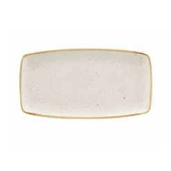 Churchill Stonecast White X Squared Oblong Plate 13.75 Inch (6 Pack) - BH034