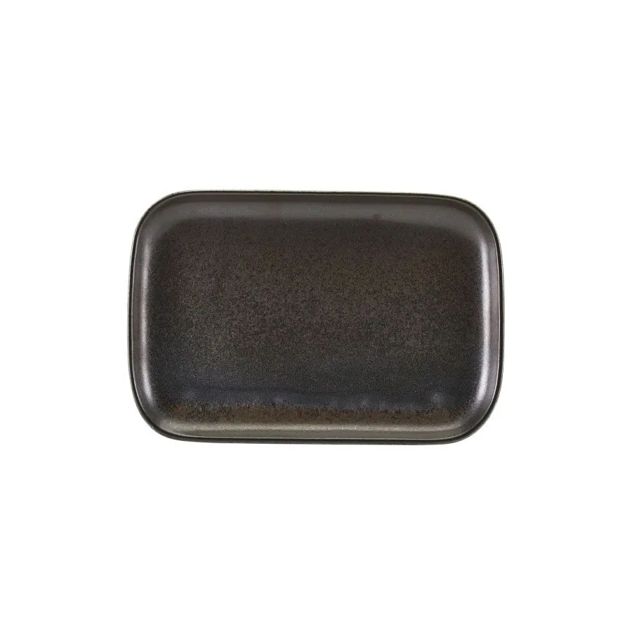 Genware Terra Porcelain Black Rectangular Plate 34.5 X23.5cm (6 Pack) - BL691BK 3 Genware Terra Porcelain Black Rectangular Plate 34.5 X23.5cm (6 Pack) - BL691BK