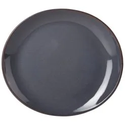 Genware Terra Stoneware RusticBlue Oval Plate 29.5 X 26cm (12 Pack) - BJ131