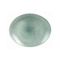 Churchill Topaz Blue Oval Coupe Plate (12 Pack) - BJ977