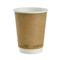 Vegware Compostable Coffee Cups Double Wall 340ml / 12oz (Pack Of 500) - GH021