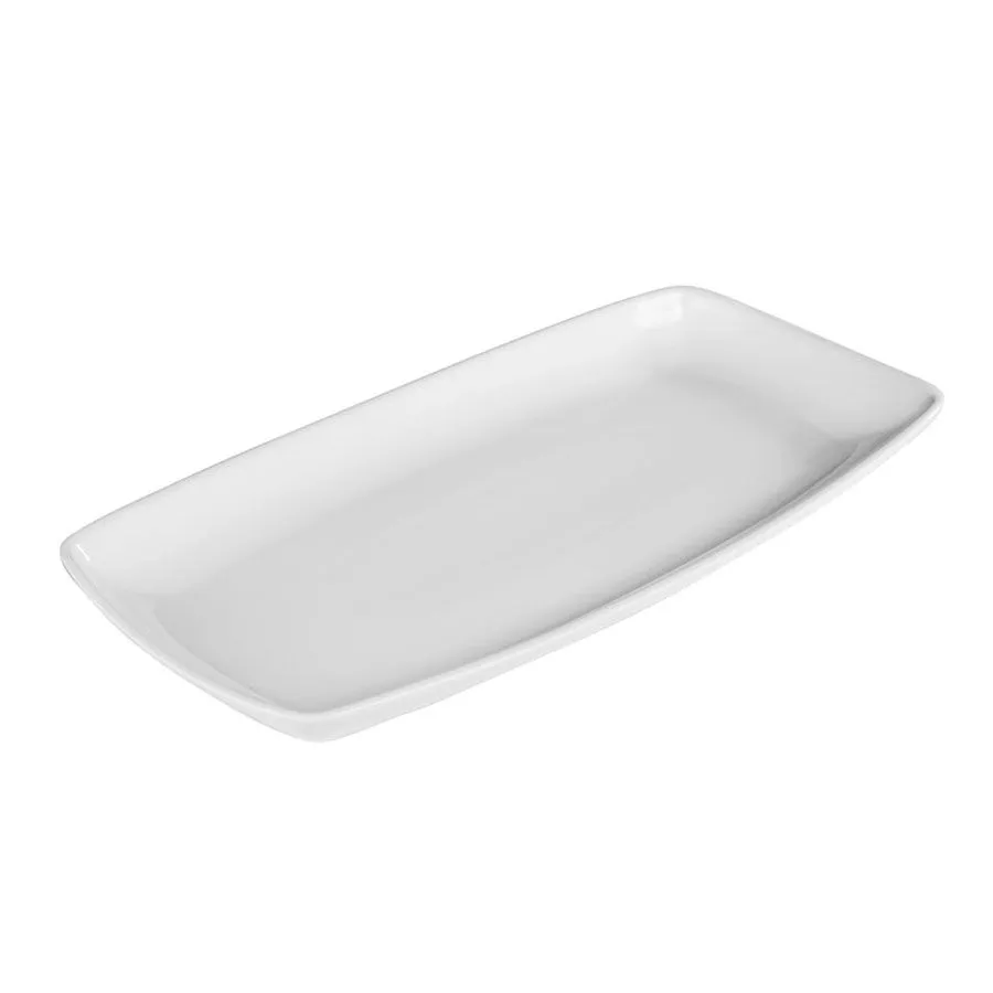 Churchill X Squared Plate Rectangular White 18.5 X 35cm (6 Pack) - BB641 3 Churchill X Squared Plate Rectangular White 18.5 X 35cm (6 Pack) - BB641